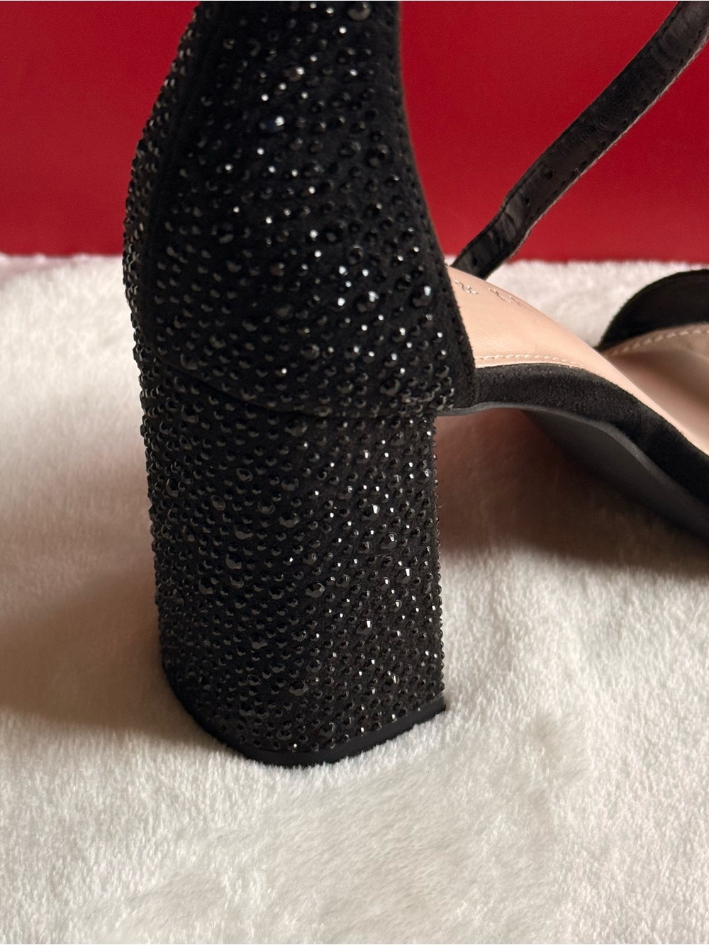 Kelly & Katie Black Embellished Block Heels - Picture 7 of 7